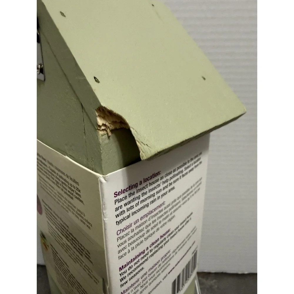 Nature's Way Better Gardens Bee House, Mason & Leaf Cutter Bees, new
